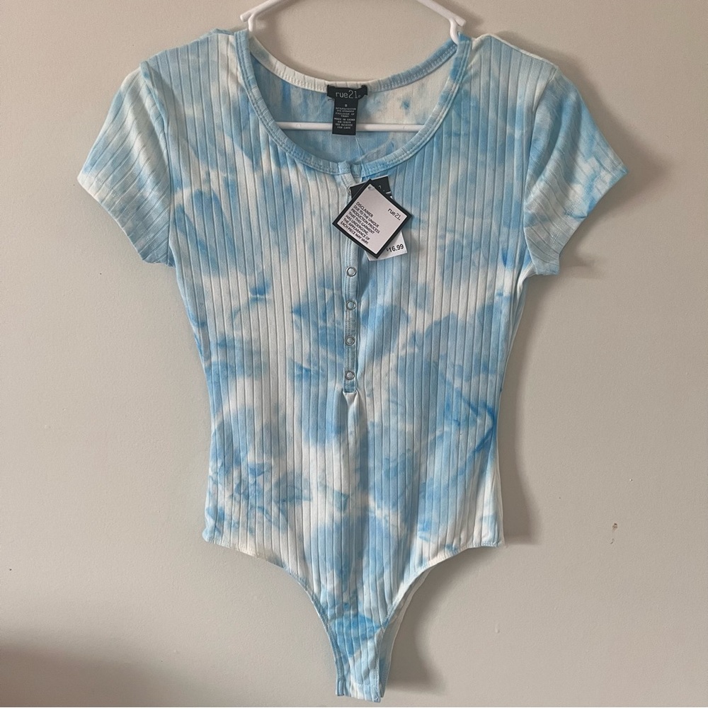 Blue/white bodysuit